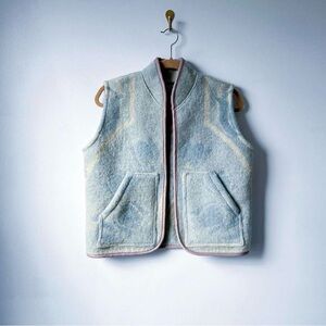 Anemone Wool Vest, One-of-a-kind Handmade